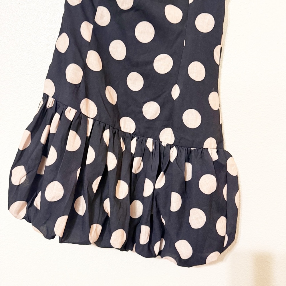 SNDYS x REVOLVE Briella One Shoulder Polka Dot Bubble Hem Mini Dress size Medium - Picture 8 of 9